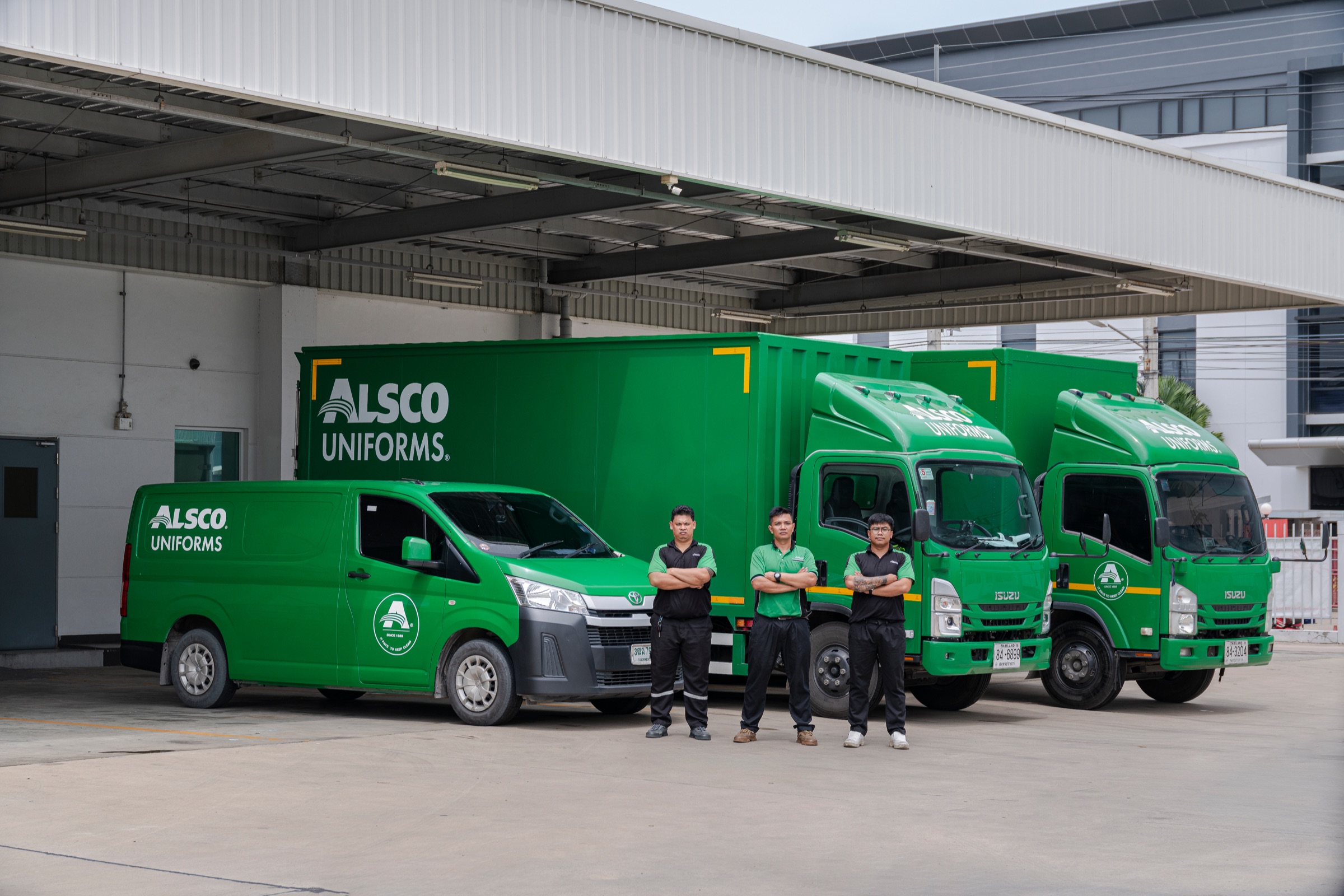 Alsco Uniforms delivery fleet and team